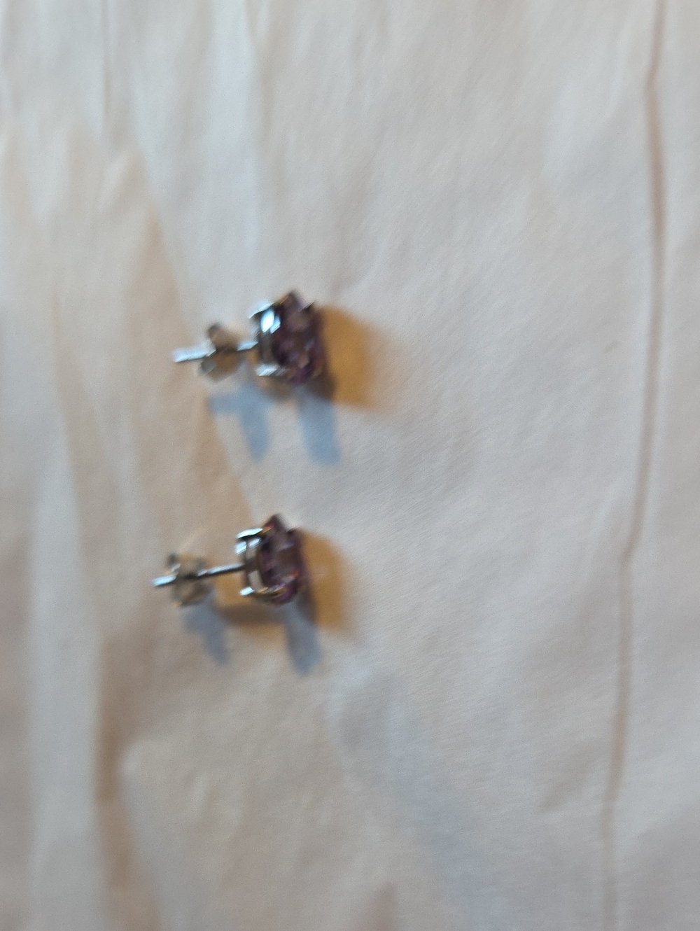 Purple Crystal Stud Earrings - Women Jewelry